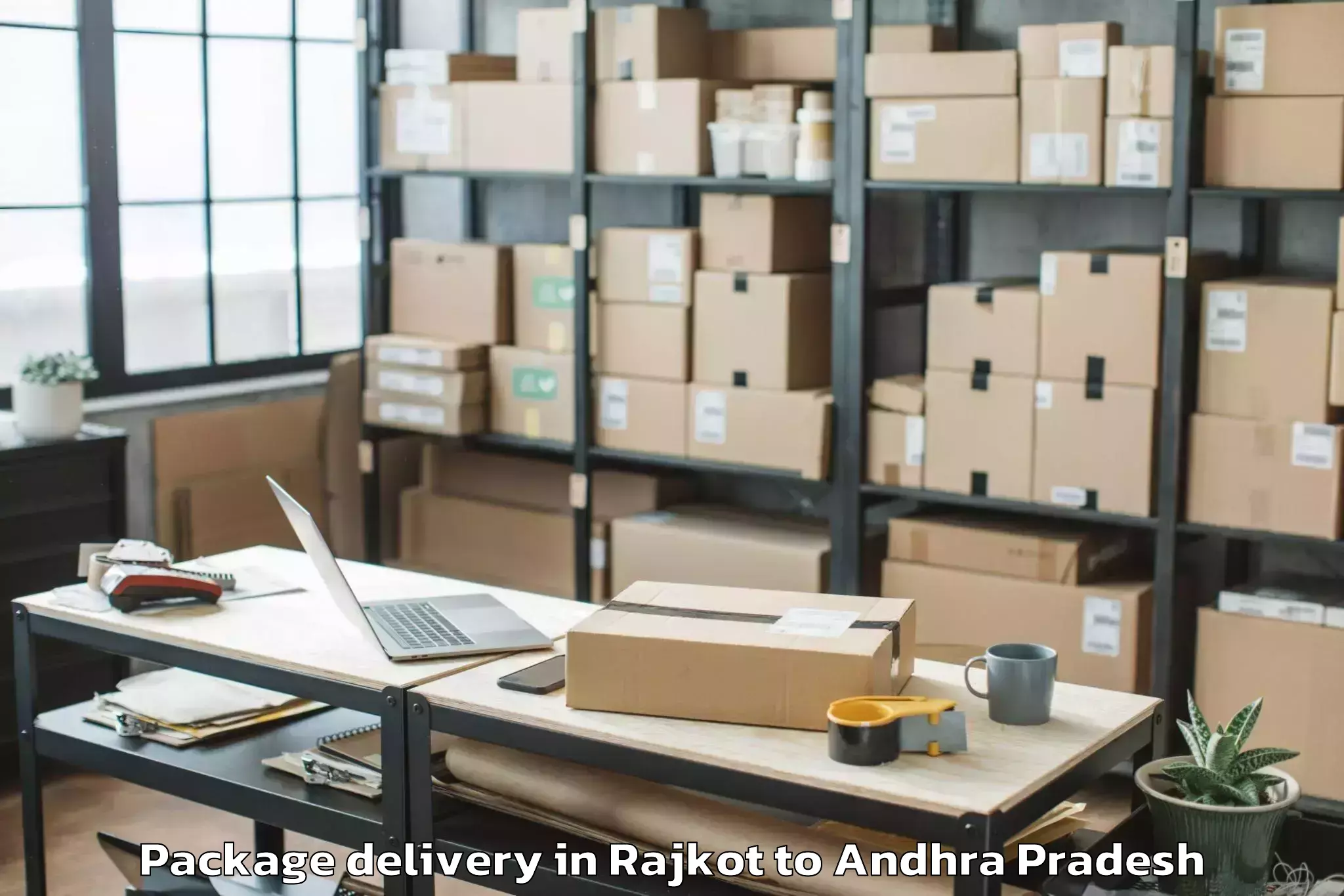 Professional Rajkot to Abhilashi University Guntur Package Delivery